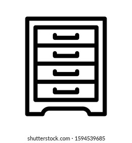 drawer vector thin line icon 