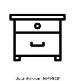 drawer vector thin line icon 