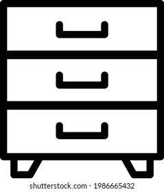 drawer vector thin line icon