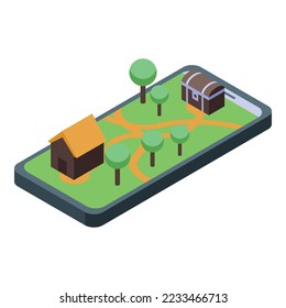 Drawer videogame icon isometric vector. Game machine. Gamer console