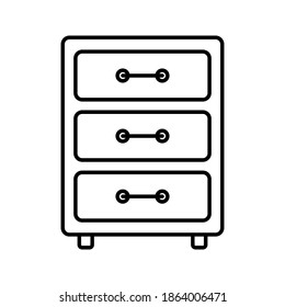 Drawers icon. Dresser icon. archive sign.  vector illustration