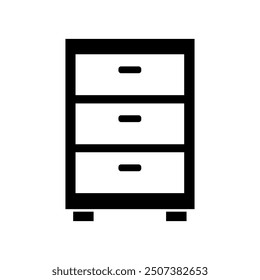Icono de cajones ilustrado sobre fondo