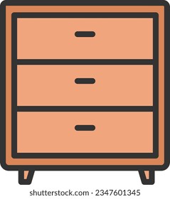 Drawers Icon image. Suitable for mobile application.