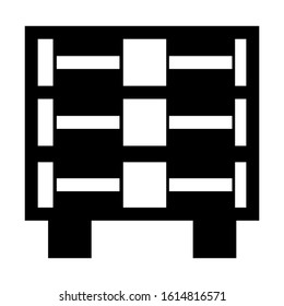 drawers icon isolated sign symbol vector illustration - high quality black style vector icons
