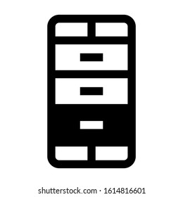 drawers icon isolated sign symbol vector illustration - high quality black style vector icons
