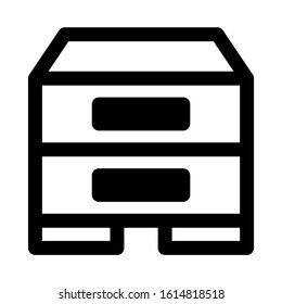 drawers icon isolated sign symbol vector illustration - high quality black style vector icons
