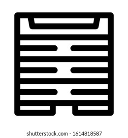 drawers icon isolated sign symbol vector illustration - high quality black style vector icons

