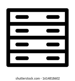 drawers icon isolated sign symbol vector illustration - high quality black style vector icons
