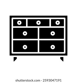 Drawers icon on white background