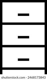 drawers icon. Thin linear style design isolated on white background