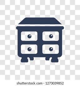 Drawers icon. Trendy Drawers logo concept on transparent background from Furniture and Household collection