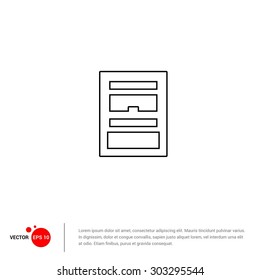 drawers icon - Vector Illustration
