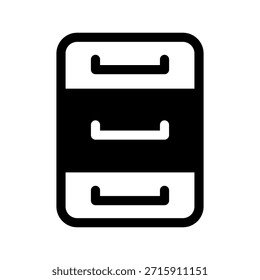 Drawers Icon Vector Symbol Design Illustration