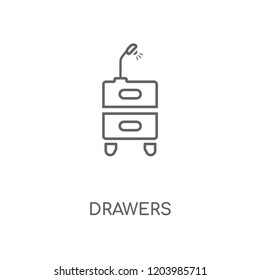 Drawers linear icon. Drawers concept stroke symbol design. Thin graphic elements vector illustration, outline pattern on a white background, eps 10.