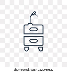 Drawers vector outline icon isolated on transparent background, high quality linear Drawers transparency concept can be used web and mobile