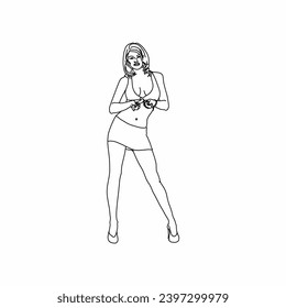 Drawing 2 dimension people, People outline draw