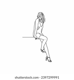Dibujo de 2 personas de dimensión, dibujo de contorno de personas