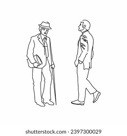 Drawing 2 dimension people, People outline draw