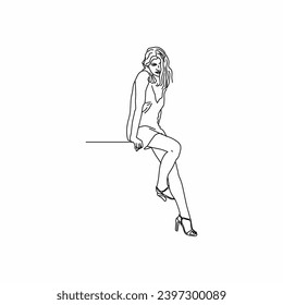 Dibujo de 2 personas de dimensión, dibujo de contorno de personas