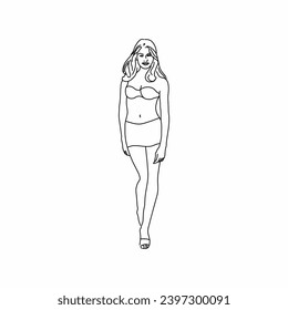 Dibujo de 2 personas de dimensión, dibujo de contorno de personas