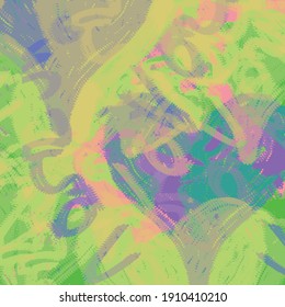 Dibujo, ilustración de fondo abstracto, multicolor