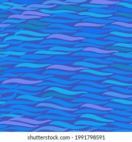 dibujo de ondas abstractas de diferentes colores azules. patrón. 