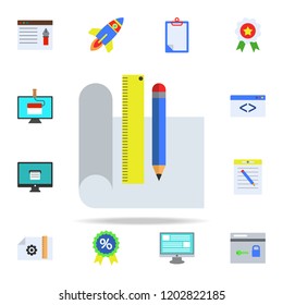 drawing accessories colored icon. Programming icons universal set for web and mobile