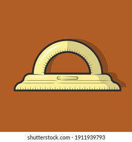 Drawing accessories. Ruler, protractor, angle.