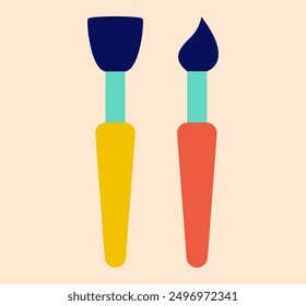 Drawing Accessories School Card Poster Vector Illustration