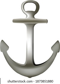 drawing of anchor from boat as a symbol