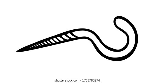 DRAWING OF AN ANCHOR BOLT ON A WHITE BACKGROUND IN VECTOR