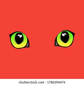 drawing of angry cat's eyes