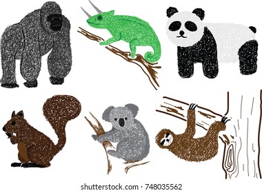 Drawing of animal wildlife - Illustration