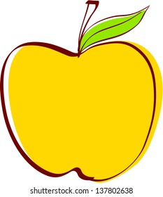 drawing apple vector