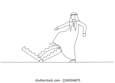 Drawing arab man carefully