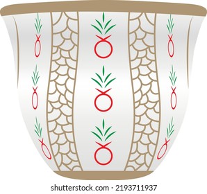 A drawing of an Arabian traditional cup of coffee