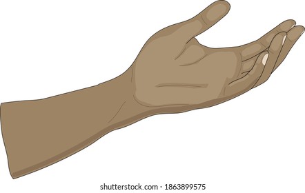 The Drawing Of An Arm With An Open Hand