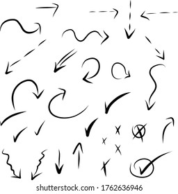 Drawing arrows in different shapes and sizes.