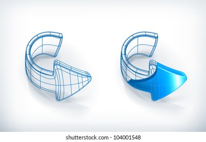 Drawing arrows, vector