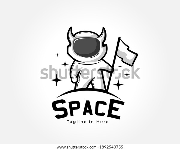 drawing art astronaut with flag logo design\
illustration\
inspiration