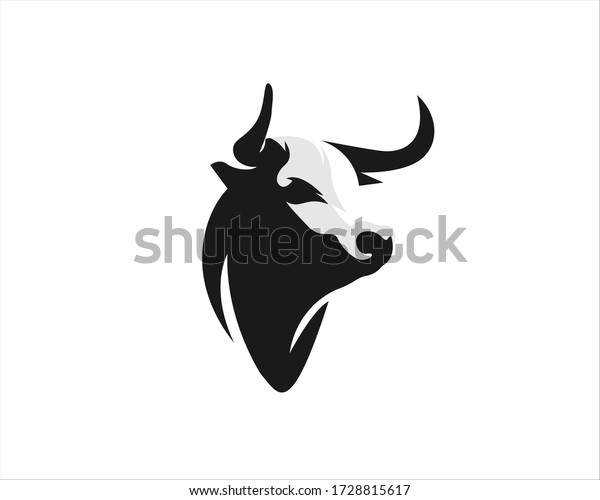 drawing art Black elegant head bull cow ox\
buffalo logo design\
inspiration