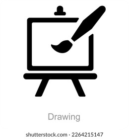 Drawing and art icon concept