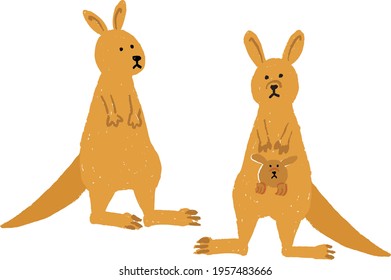 drawing art product of a kangaroo from australia