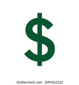arte de dibujo, icono de dólar simple en fondo blanco