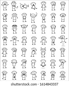 Drawing Art of Thief - Set of Concepts Vector illustrations