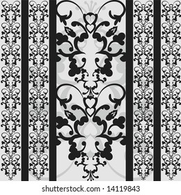 Drawing of Arum Lily Pattern. No gradients