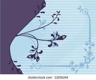 Drawing of Arum Lily retro background.