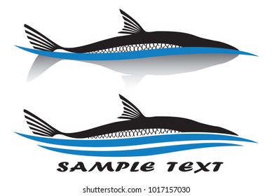 drawing asp fish logo