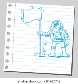 Drawing of an astronaut