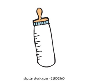 Drawing of a babies bottle